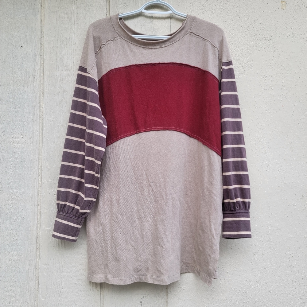 free people we the free multi colored striped sleeve top